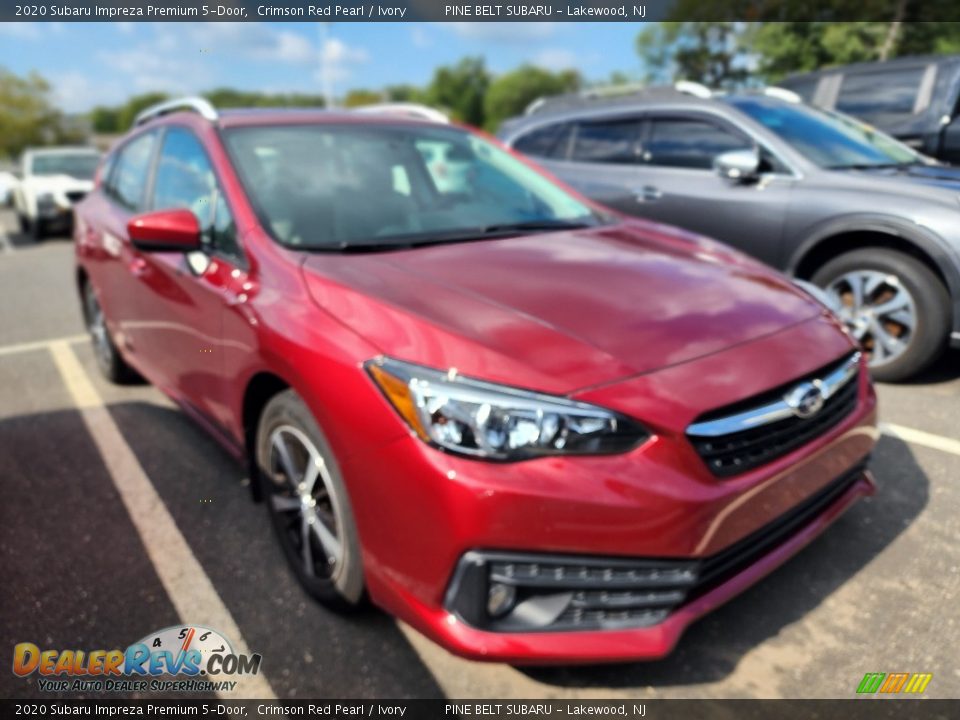 2020 Subaru Impreza Premium 5-Door Crimson Red Pearl / Ivory Photo #2