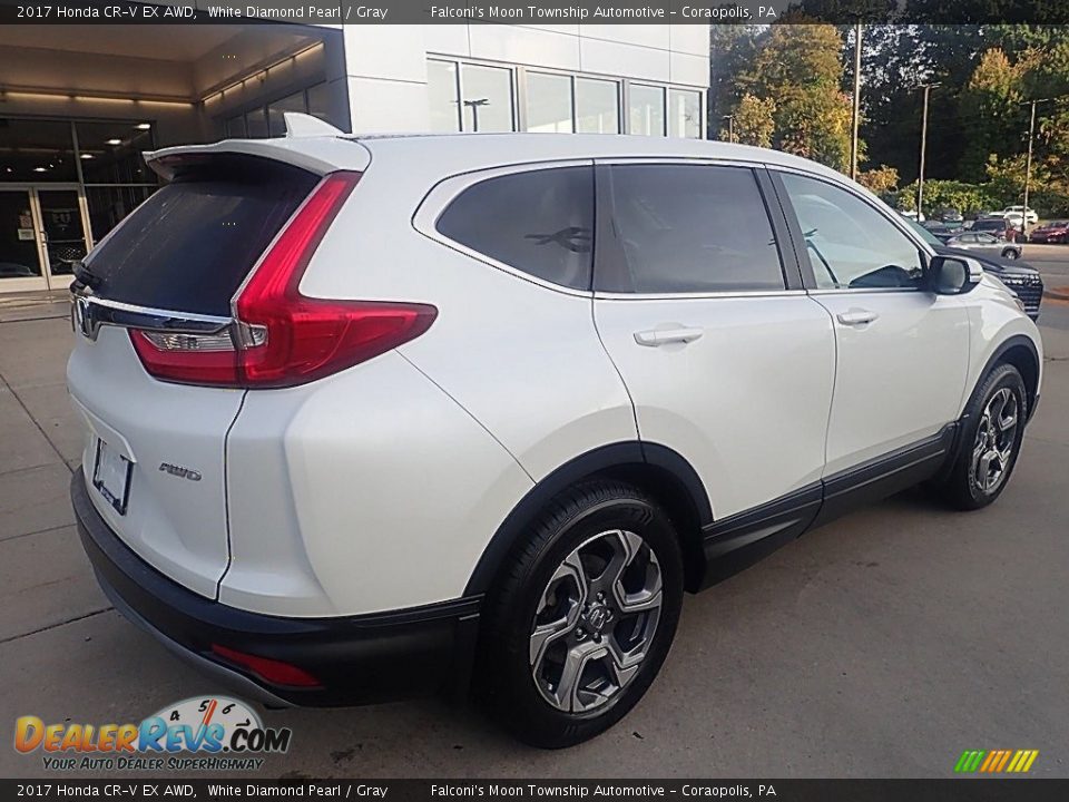 2017 Honda CR-V EX AWD White Diamond Pearl / Gray Photo #2