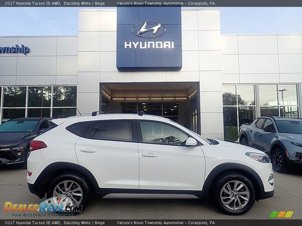 2017 Hyundai Tucson SE AWD Dazzling White / Beige Photo #1