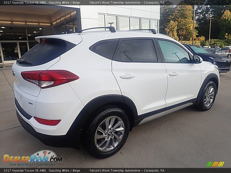 2017 Hyundai Tucson SE AWD Dazzling White / Beige Photo #2