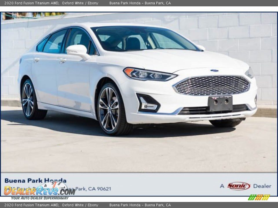 2020 Ford Fusion Titanium AWD Oxford White / Ebony Photo #1