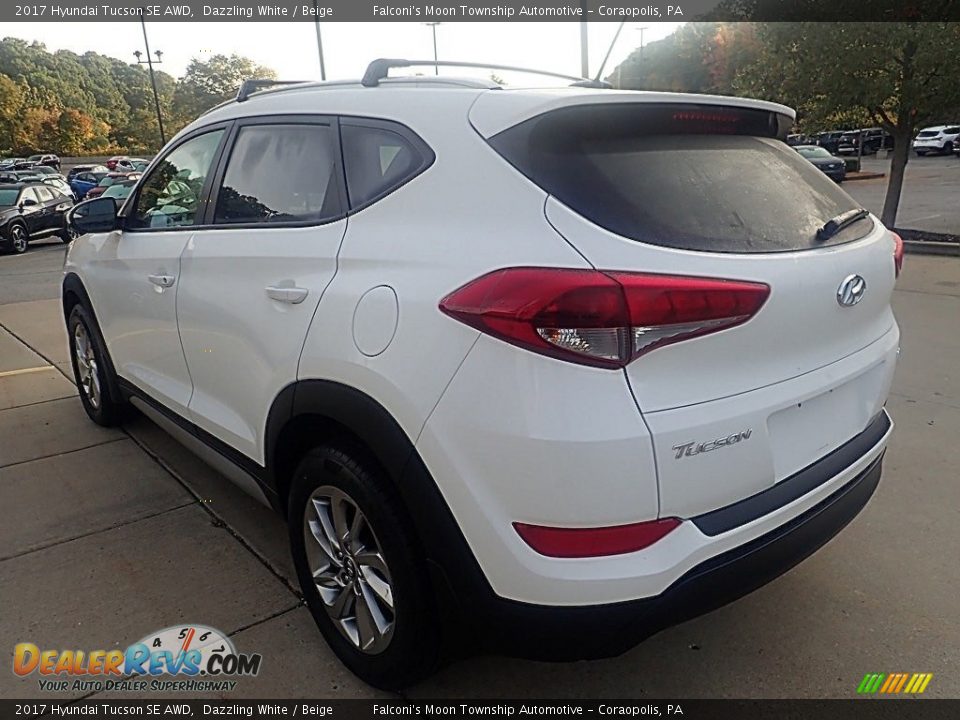 2017 Hyundai Tucson SE AWD Dazzling White / Beige Photo #5