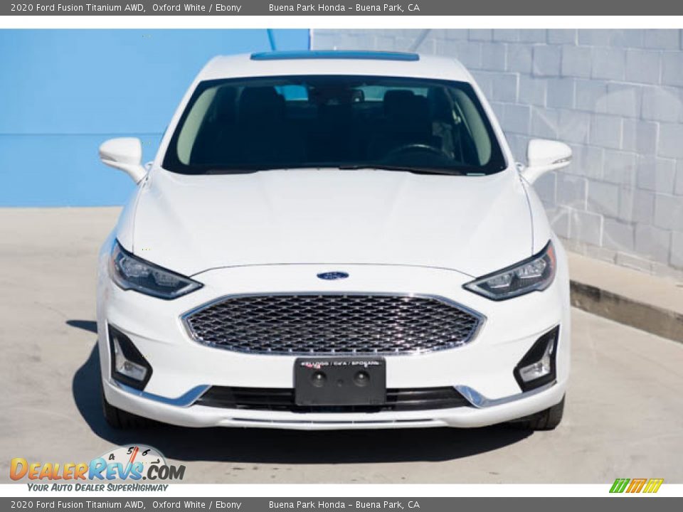 2020 Ford Fusion Titanium AWD Oxford White / Ebony Photo #7