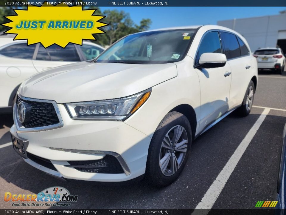 2020 Acura MDX AWD Platinum White Pearl / Ebony Photo #1