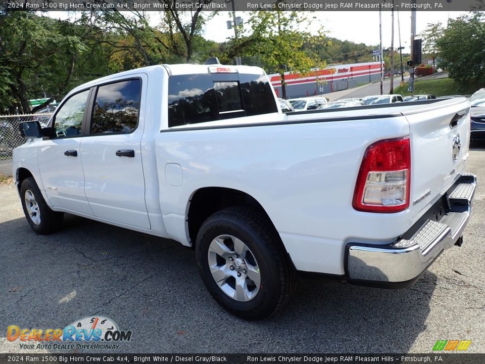 2024 Ram 1500 Big Horn Crew Cab 4x4 Bright White / Diesel Gray/Black Photo #3