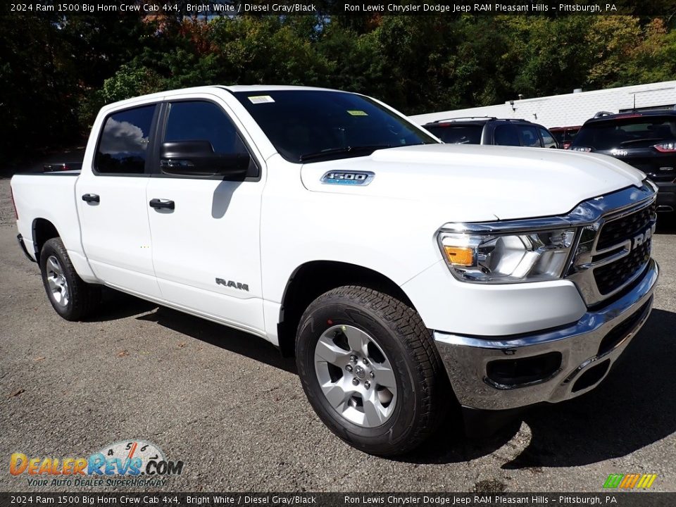 2024 Ram 1500 Big Horn Crew Cab 4x4 Bright White / Diesel Gray/Black Photo #9