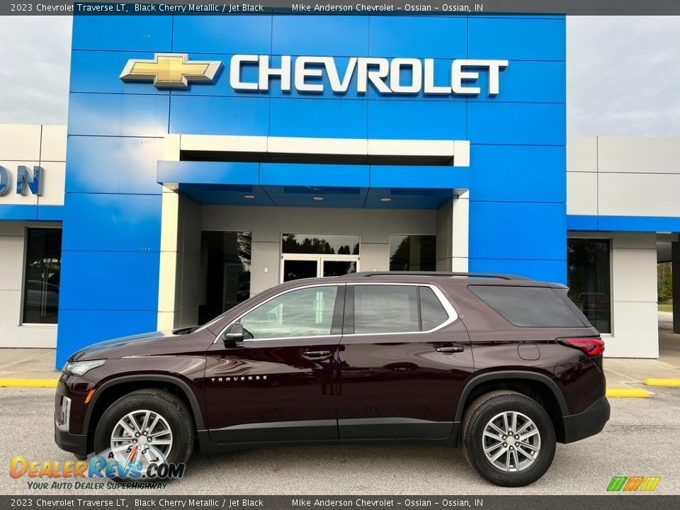 Black Cherry Metallic 2023 Chevrolet Traverse LT Photo #1