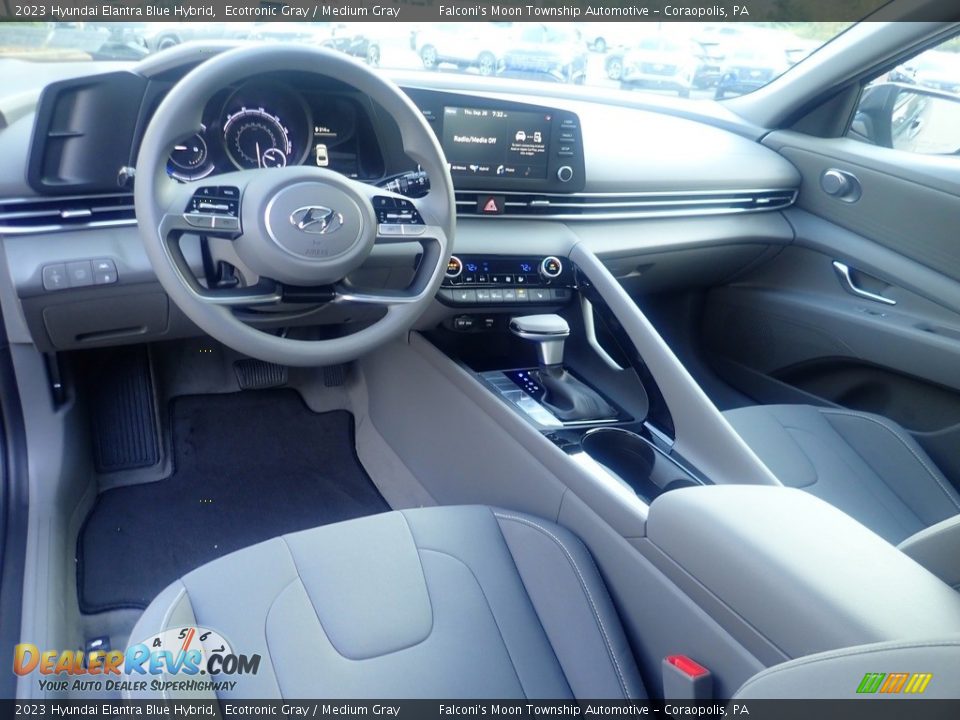 Medium Gray Interior - 2023 Hyundai Elantra Blue Hybrid Photo #13