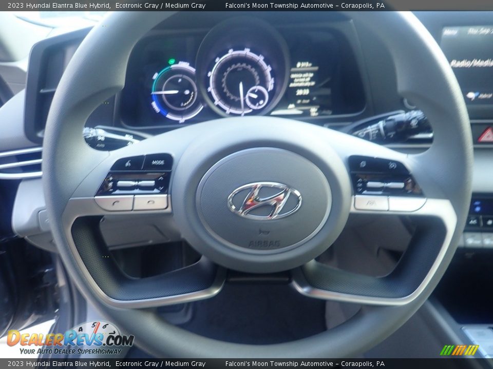 2023 Hyundai Elantra Blue Hybrid Steering Wheel Photo #15
