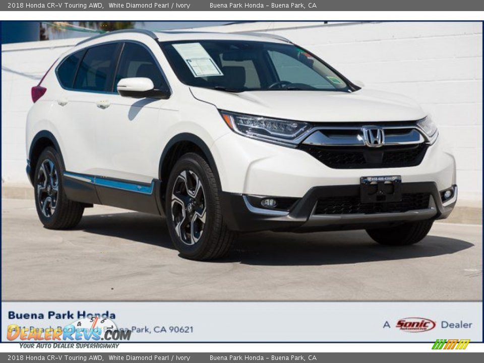 2018 Honda CR-V Touring AWD White Diamond Pearl / Ivory Photo #1