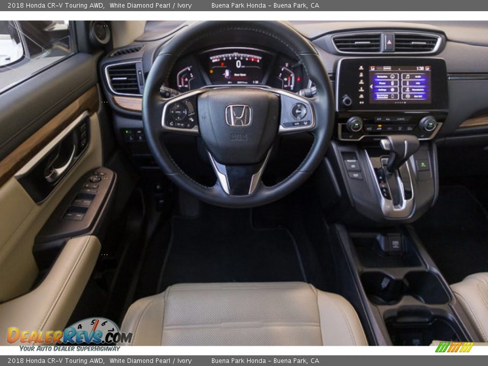 2018 Honda CR-V Touring AWD White Diamond Pearl / Ivory Photo #5