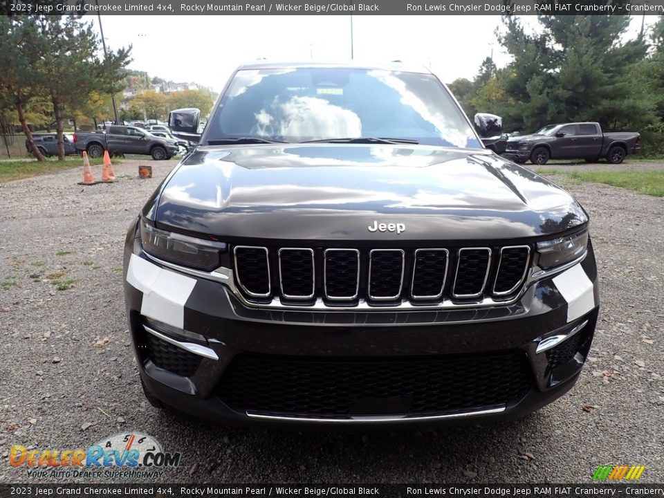 2023 Jeep Grand Cherokee Limited 4x4 Rocky Mountain Pearl / Wicker Beige/Global Black Photo #2