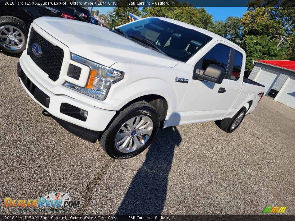 2018 Ford F150 XL SuperCab 4x4 Oxford White / Earth Gray Photo #1