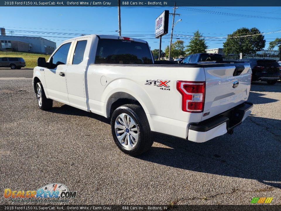 2018 Ford F150 XL SuperCab 4x4 Oxford White / Earth Gray Photo #3