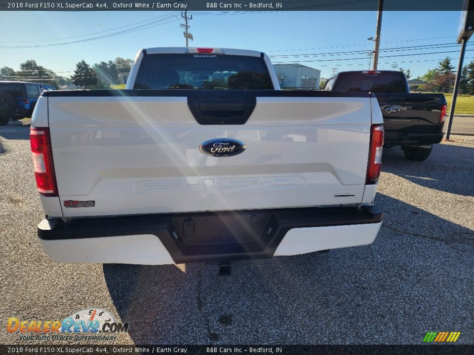 2018 Ford F150 XL SuperCab 4x4 Oxford White / Earth Gray Photo #4