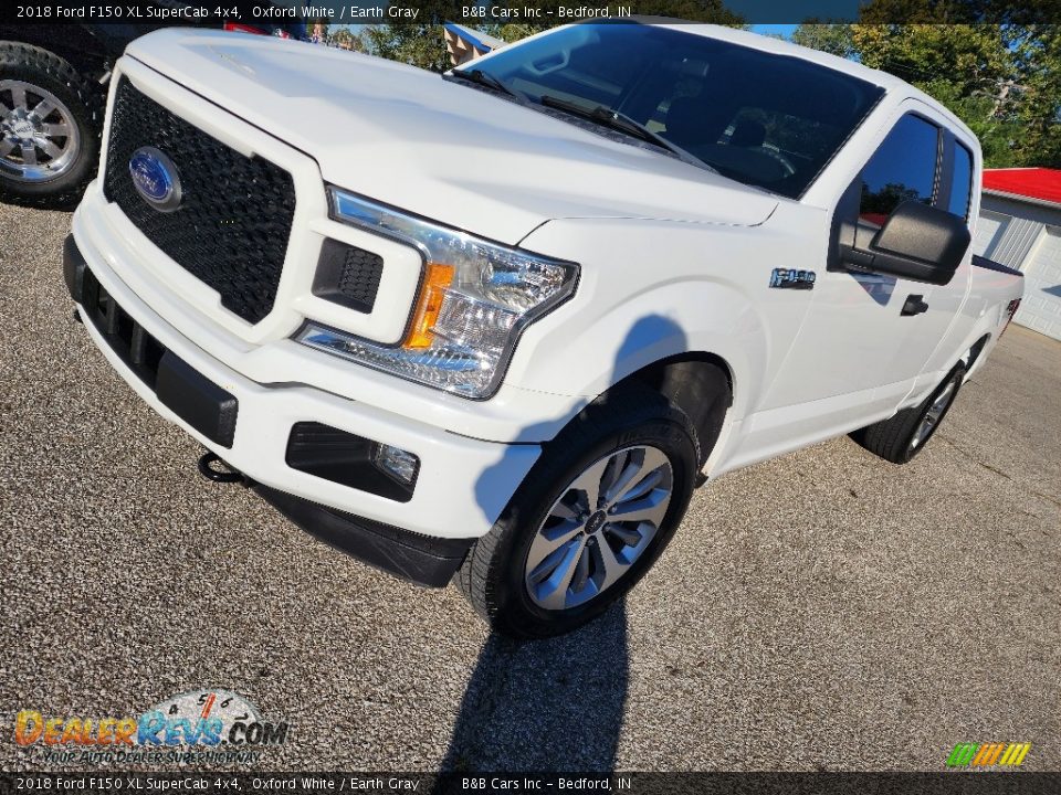 2018 Ford F150 XL SuperCab 4x4 Oxford White / Earth Gray Photo #9