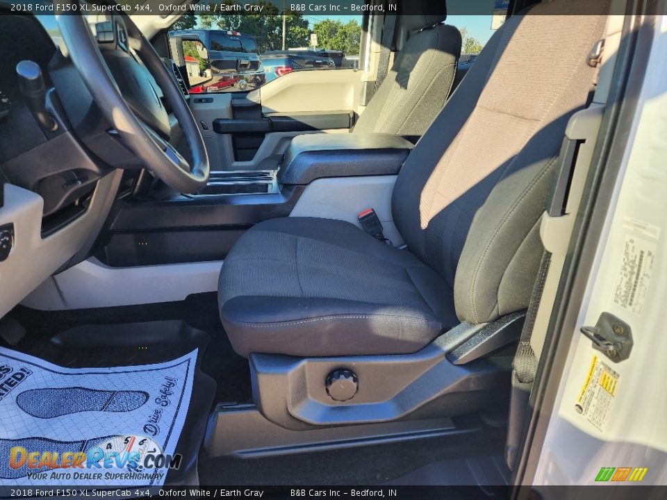 2018 Ford F150 XL SuperCab 4x4 Oxford White / Earth Gray Photo #13