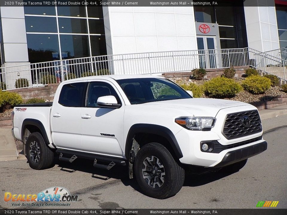 2020 Toyota Tacoma TRD Off Road Double Cab 4x4 Super White / Cement Photo #1
