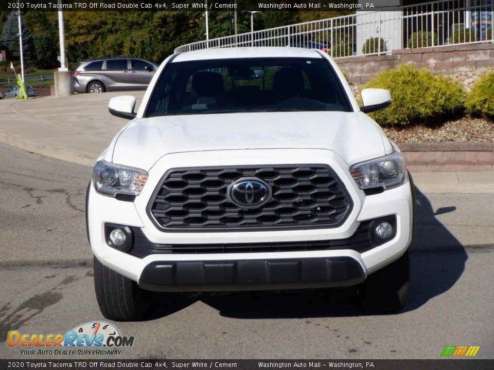 2020 Toyota Tacoma TRD Off Road Double Cab 4x4 Super White / Cement Photo #7