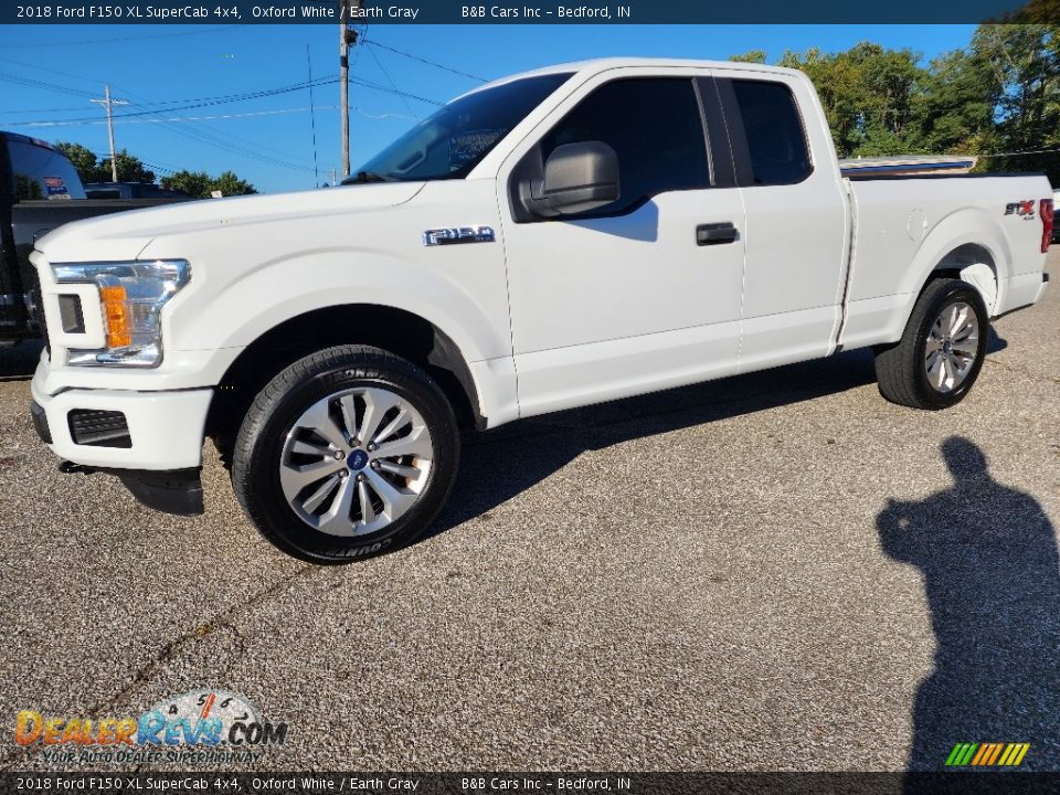 2018 Ford F150 XL SuperCab 4x4 Oxford White / Earth Gray Photo #22