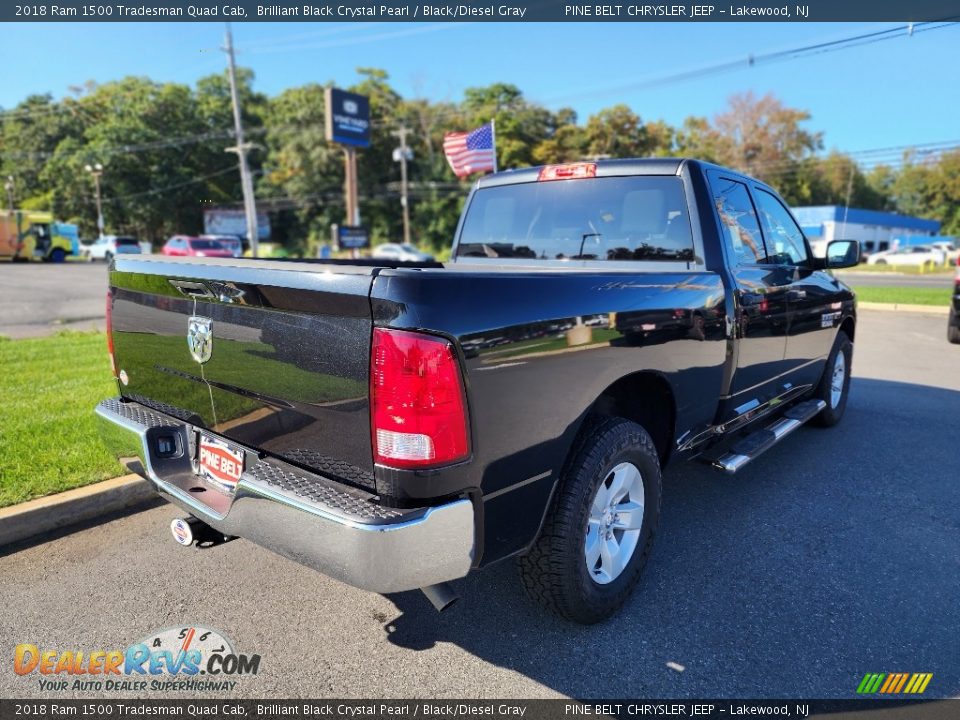 2018 Ram 1500 Tradesman Quad Cab Brilliant Black Crystal Pearl / Black/Diesel Gray Photo #15