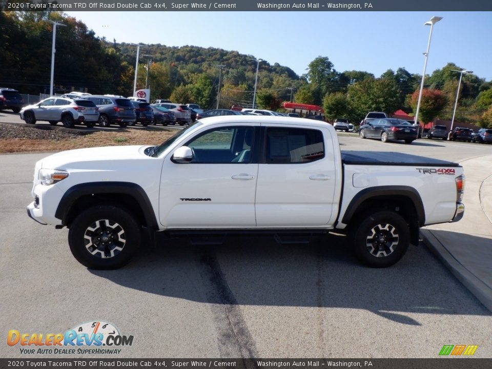 2020 Toyota Tacoma TRD Off Road Double Cab 4x4 Super White / Cement Photo #9
