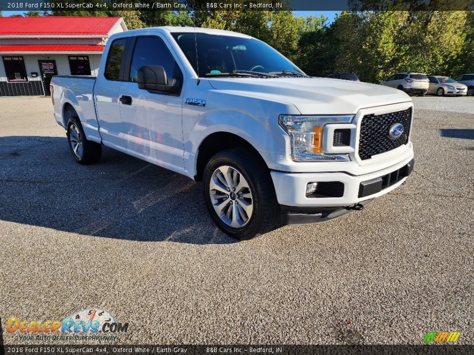 2018 Ford F150 XL SuperCab 4x4 Oxford White / Earth Gray Photo #23