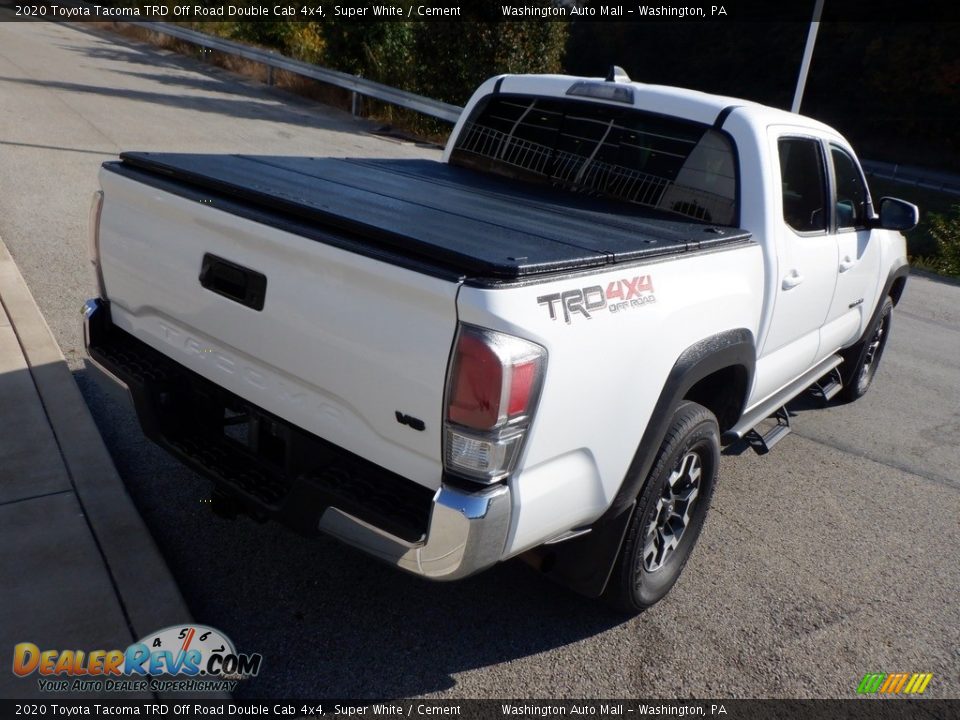 2020 Toyota Tacoma TRD Off Road Double Cab 4x4 Super White / Cement Photo #12