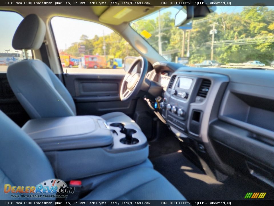 2018 Ram 1500 Tradesman Quad Cab Brilliant Black Crystal Pearl / Black/Diesel Gray Photo #20