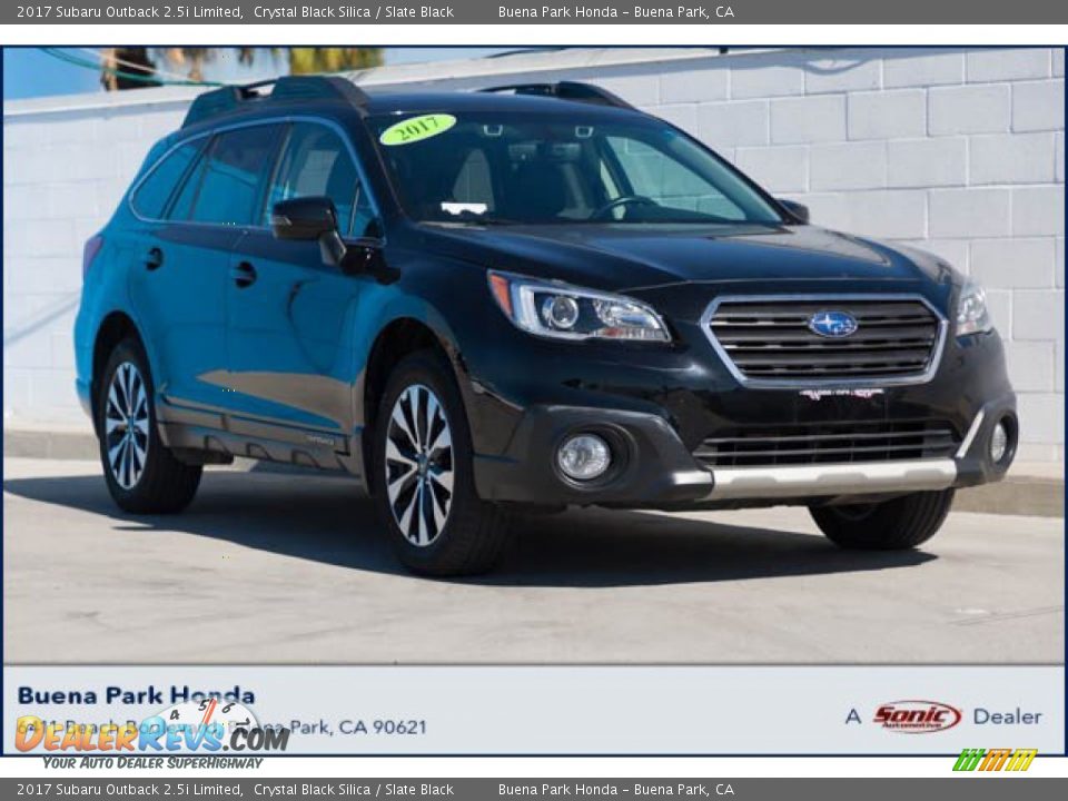 2017 Subaru Outback 2.5i Limited Crystal Black Silica / Slate Black Photo #1