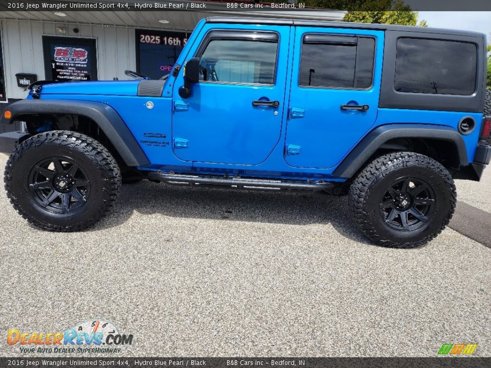 2016 Jeep Wrangler Unlimited Sport 4x4 Hydro Blue Pearl / Black Photo #2