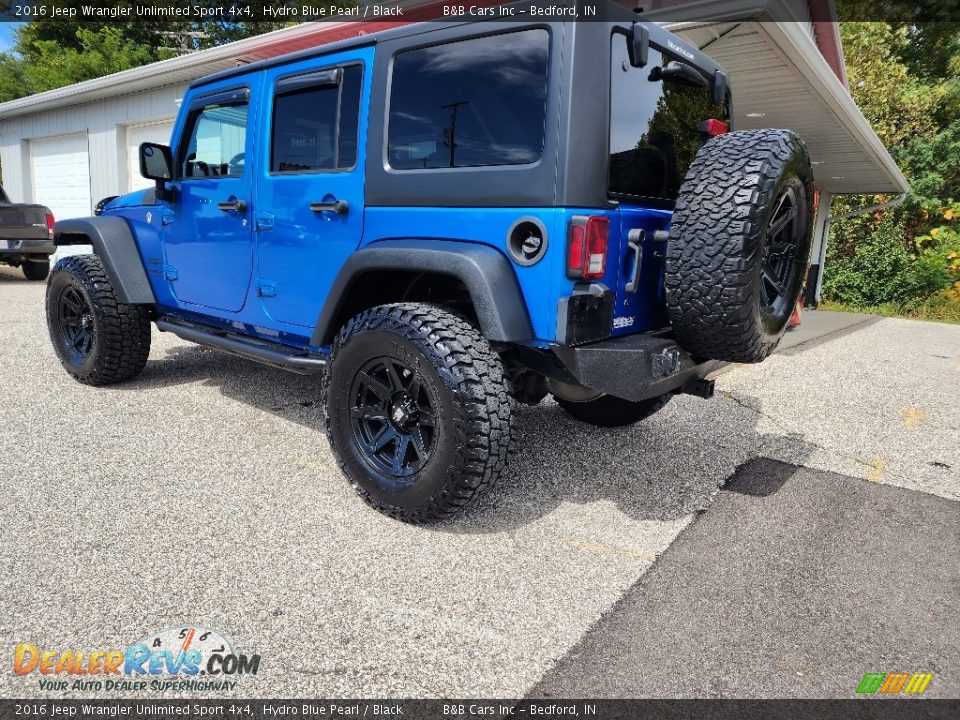 2016 Jeep Wrangler Unlimited Sport 4x4 Hydro Blue Pearl / Black Photo #3