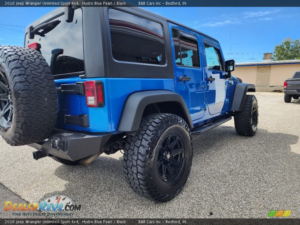 2016 Jeep Wrangler Unlimited Sport 4x4 Hydro Blue Pearl / Black Photo #5