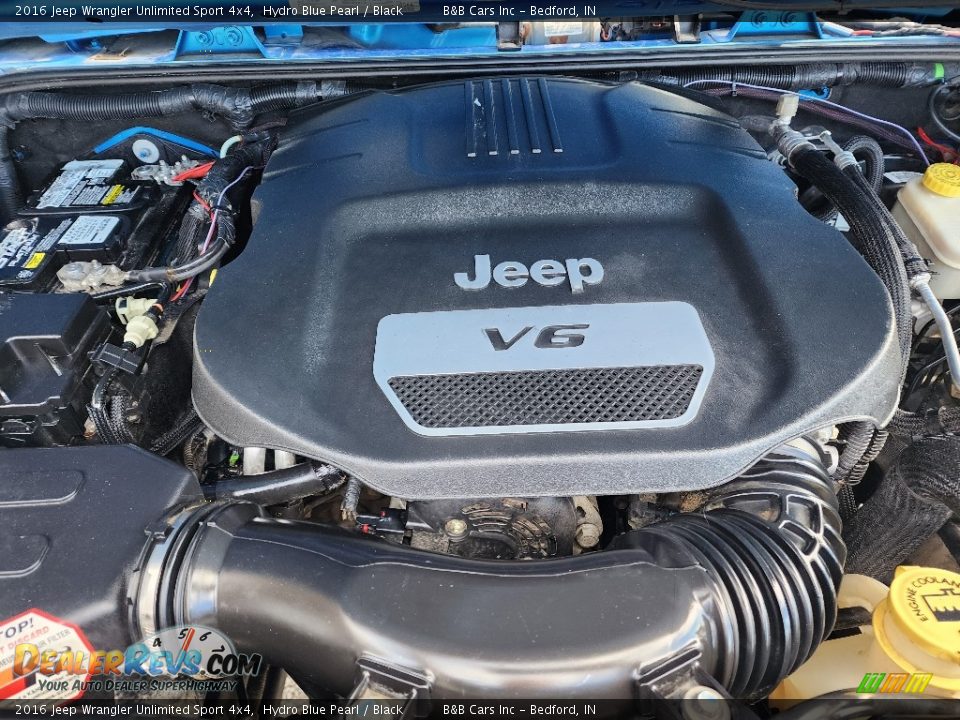 2016 Jeep Wrangler Unlimited Sport 4x4 Hydro Blue Pearl / Black Photo #22
