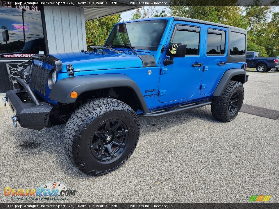 2016 Jeep Wrangler Unlimited Sport 4x4 Hydro Blue Pearl / Black Photo #23
