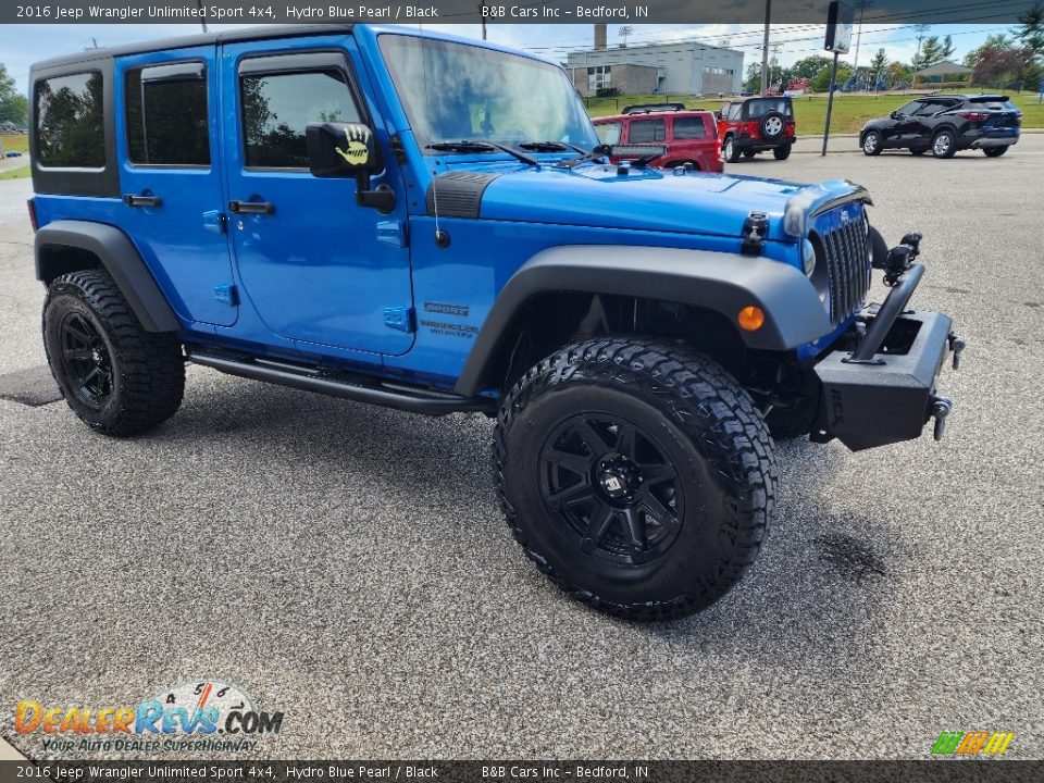 2016 Jeep Wrangler Unlimited Sport 4x4 Hydro Blue Pearl / Black Photo #24