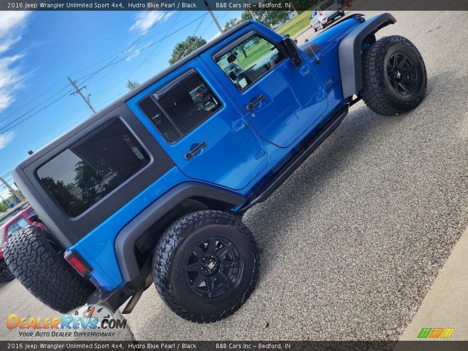 2016 Jeep Wrangler Unlimited Sport 4x4 Hydro Blue Pearl / Black Photo #25