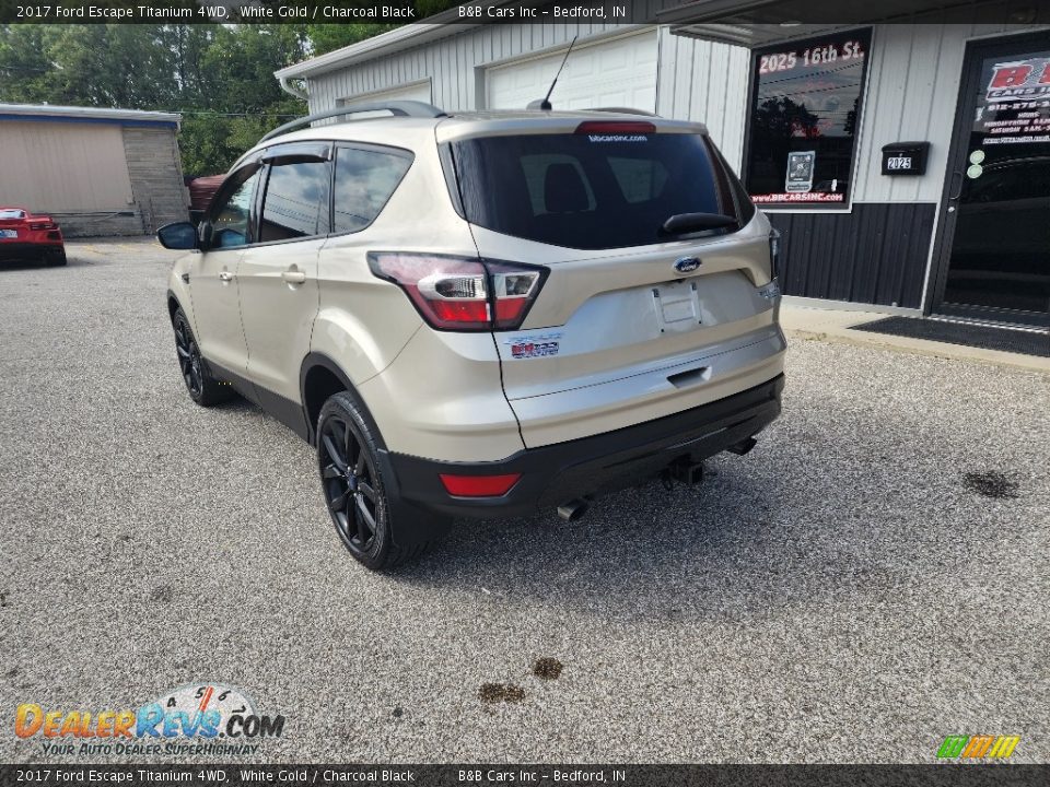 2017 Ford Escape Titanium 4WD White Gold / Charcoal Black Photo #4