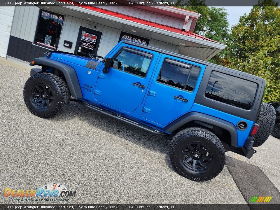 2016 Jeep Wrangler Unlimited Sport 4x4 Hydro Blue Pearl / Black Photo #26
