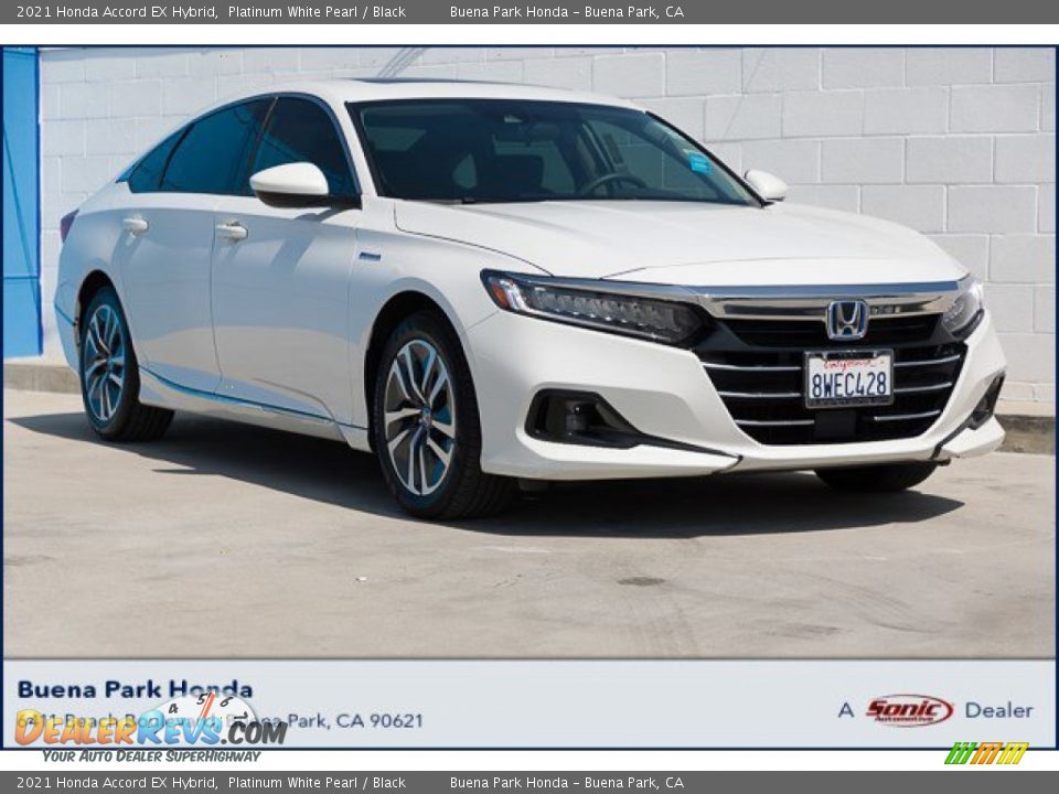 2021 Honda Accord EX Hybrid Platinum White Pearl / Black Photo #1