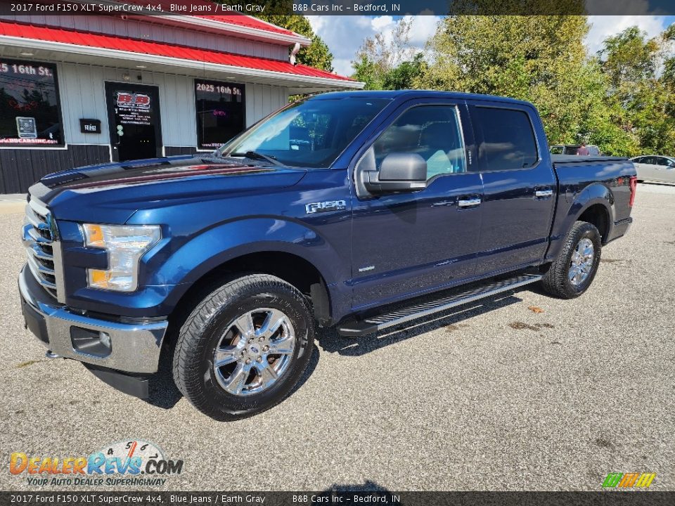 2017 Ford F150 XLT SuperCrew 4x4 Blue Jeans / Earth Gray Photo #2