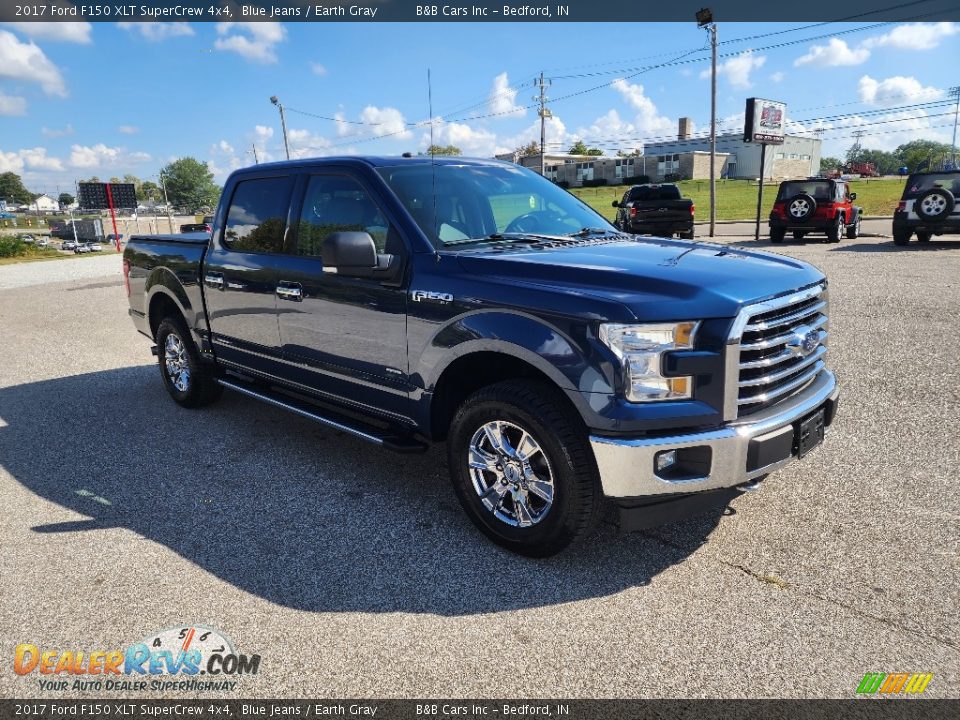 2017 Ford F150 XLT SuperCrew 4x4 Blue Jeans / Earth Gray Photo #4