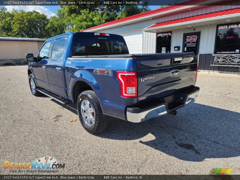 2017 Ford F150 XLT SuperCrew 4x4 Blue Jeans / Earth Gray Photo #8