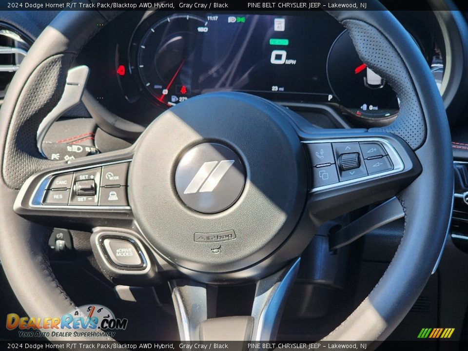 2024 Dodge Hornet R/T Track Pack/Blacktop AWD Hybrid Steering Wheel Photo #13