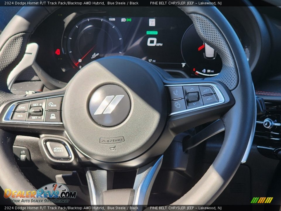 2024 Dodge Hornet R/T Track Pack/Blacktop AWD Hybrid Steering Wheel Photo #12