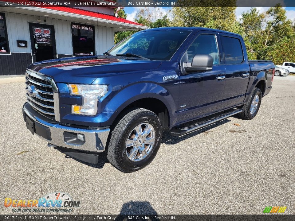 2017 Ford F150 XLT SuperCrew 4x4 Blue Jeans / Earth Gray Photo #34