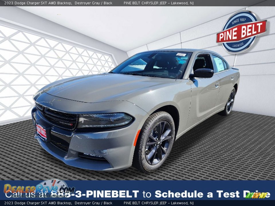 2023 Dodge Charger SXT AWD Blacktop Destroyer Gray / Black Photo #1