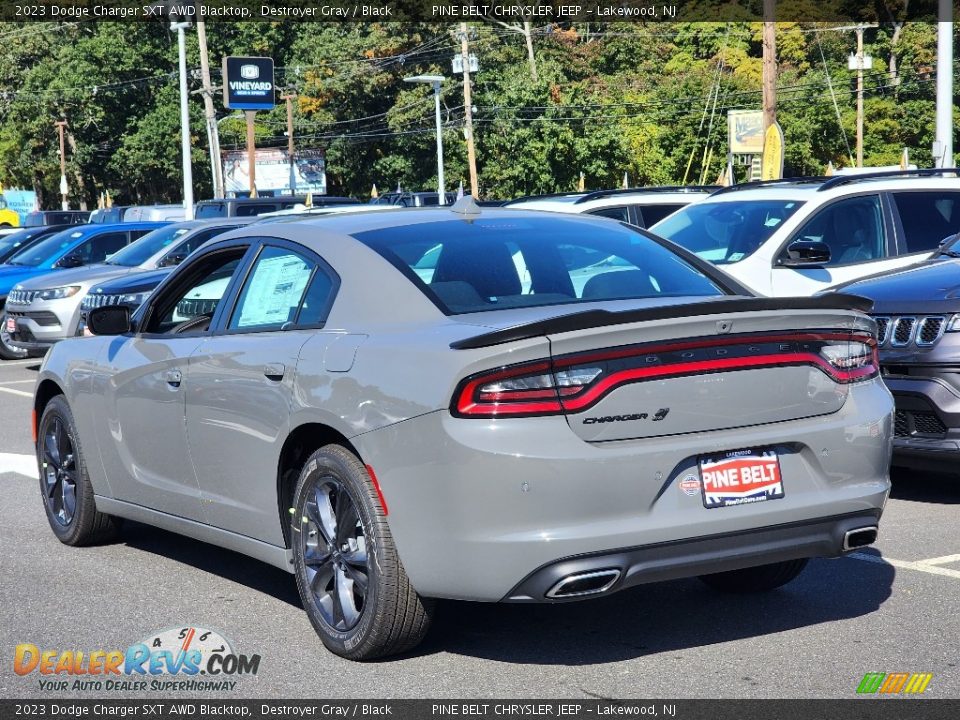 2023 Dodge Charger SXT AWD Blacktop Destroyer Gray / Black Photo #3