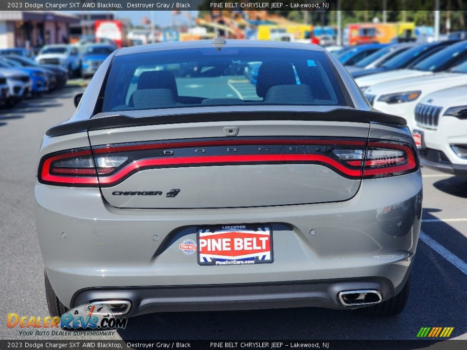 2023 Dodge Charger SXT AWD Blacktop Destroyer Gray / Black Photo #4