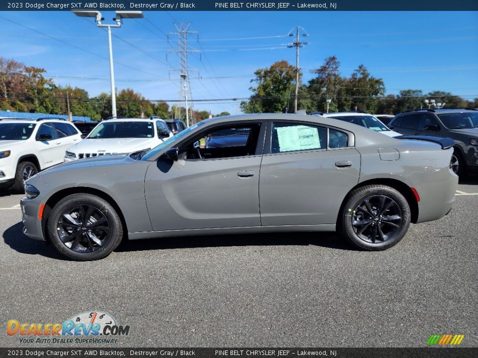 2023 Dodge Charger SXT AWD Blacktop Destroyer Gray / Black Photo #6